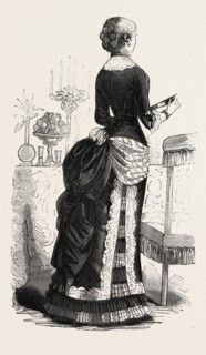 DINNER DRESS,  FASHION, ENGRAVING 1882