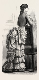 YOUNG LADY'S DEMI-TOILETTE Back,  FASHION, ENGRAVING 1882