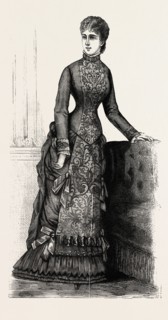 AFTERNOON HOUSE DRESS,  FASHION, ENGRAVING 1882