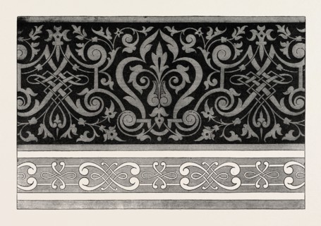 BORDER FOR SATIN-STITCH OR ONLAID EMBROIDERY, ENGRAVING 1882