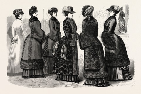 Winter mantles, ENGRAVING 1882