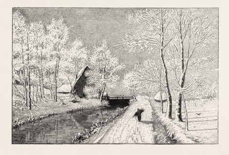 WINTER MORNING, engraving 1882