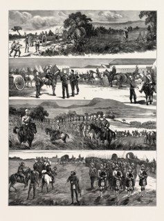 I. Convoy of Sick and Wounded on its way to Fort Pearson from the Front.  King's Dragoon Guards