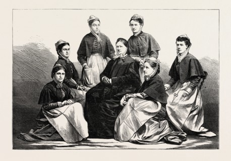 MRS. DEEBLES, OF THE ARMY NURSING SERVICE, AND HER ASSISTANTS, RECENTLY DESPATCHED TO NATAL, THE