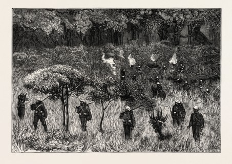 UMVOLOSI RIVER, THE ZULU WAR, ENGRAVING 1879