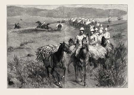 KOPJE ALLEEN, THE ZULU WAR, ENGRAVING 1879