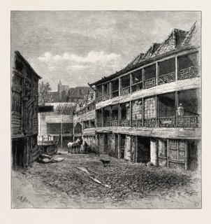 THE OLD  KING'S HEAD  IN THE BOROUGH NOW IN COURSE OF PARTIAL RECONSTRUCTION, LONDON, UK, britain,
