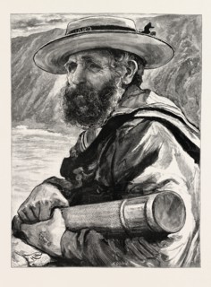 THE COAST GUARDS MAN, BY HUBERT HERKOMER, ENGRAVING 1879, UK, britain, british, europe, united