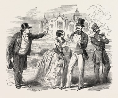 SCENE FROM THE NEW COMEDY OF THE OLD LOVE AND THE NEW, AT DRURY LANE THEATRE, LONDON, UK, 1851