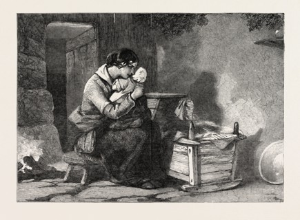 THE HIGHLAND MOTHER PAINTED BY F.W. TOPHAM, FRANCIS WILLIAM TOPHAM, 1808-1877, 1851 engraving