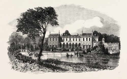 CLUMBER, THE SEAT OF THE LATE DUKE OF NEWCASTLE, UK, 1851 engraving