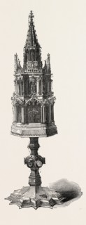 A MONSTRANCE, SILVER, 15TH CENTURY, 1851 engraving
