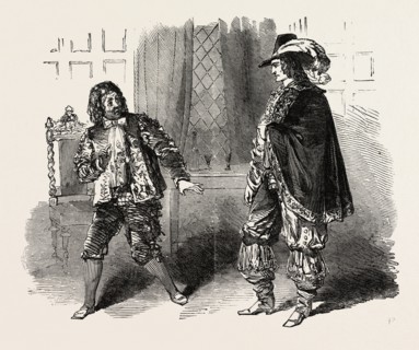 SCENE FROM PRESENTED AT COURT, AT THE HAYMARKET THEATRE, LONDON, UK, 1851 engraving