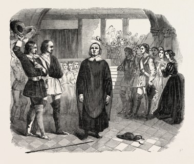 SCENE THE LAST, FROM THE NEW DRAMA OF SIXTUS V., AT THE OLYMPIC THEATRE, LONDON, UK, 1851 engraving