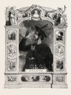 MR. MACREADY AS MACBETH ON THE NIGHT OF HIS FAREWELL OF THE STAGE, FEBRUARY 26, 1851; SHAKESPEARE,