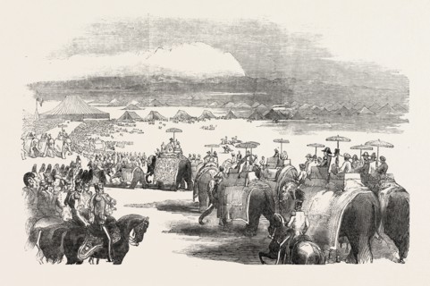 THE GOVERNOR-GENERAL OF INDIA PROCEEDING IN STATE TO RETURN THE VISIT OF THE MAHARAJA GOOLAB SING;