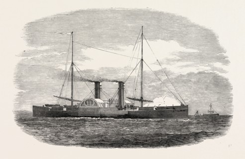 THE NIX, PRUSSIAN WAR STEAMER, 1851 engraving