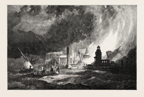 THE ELEMENTS BY C. STANFIELD, R.A., 1793-1867, ENGLISH MARINE PAINTER; A MAGNIFICENT CITY HAS ITS