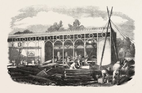 THE INDUSTRIAL EXHIBITION: THE BOILER HOUSE, ADJOINING THE GREAT BUILDING; THE GREAT EXHIBITION,