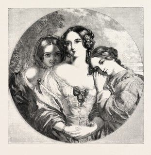THE ROSE, SHAMROCK, AND THISTLE PAINTED BY C. BAXTER, EXHIBITION OF THE SOCIETY OF BRITISH ARTISTS,