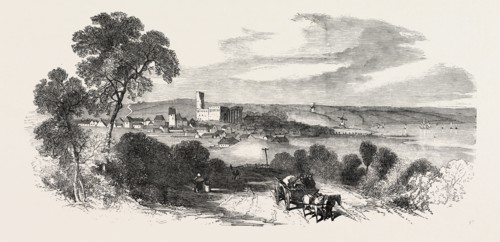 THE NEW ROUTE TO DENMARK: KOLDING, A DANISH SEAPORT, 1851 engraving