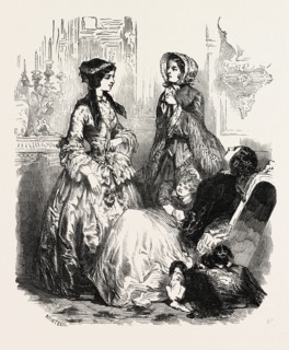 PARIS FASHIONS FOR MAY, FRANCE, 1851 engraving