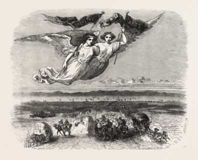 THE GATHERING OF THE NATIONS; ALLEGORICAL DESIGN BY JOHANNOT, MADE FOR THE GREAT EXHIBITION, HYDE
