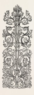 DESIGN FOR PANEL, BY W.A. PAPWORTH, 1851 engraving