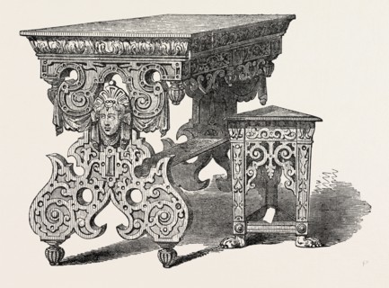 ELIZABETHAN FURNITURE, BY C.J. RICHARDSON, 1851 engraving