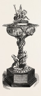 PLATE PRESENTED TO CAPTAIN J.C. DALRYMPLE HAY, R.N., 1851 engraving