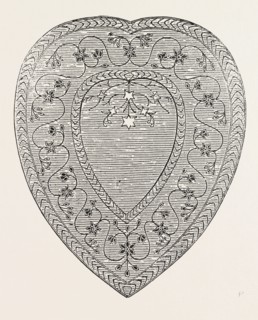HEART-SHAPED DISH OF JASPER, JEWELLED, BY THE EAST INDIA COMPANY, 1851 engraving