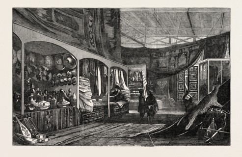 THE TUNIS COURT, CRYSTAL PALACE, THE GREAT EXHIBITION, HYDE PARK, LONDON, UK, 1851 engraving