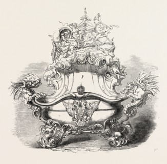 ASCOT RACE PLATE, THE EMPEROR OF RUSSIA'S VASE, HORSE RACING, EQUESTRIAN, 1851 engraving