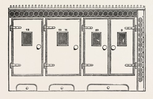 KING'S GAS COOKING RANGE, 1851 engraving