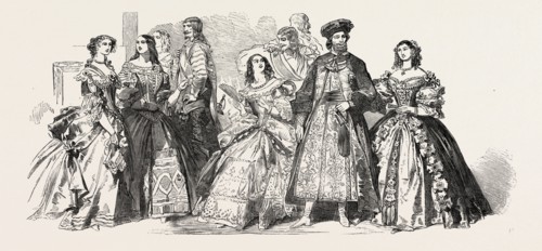 HER MAJESTY QUEEN VICTORIA'S COSTUME BALL AT BUCKINGHAM PALACE, LONDON, UK: COSTUMES WORN BY THE