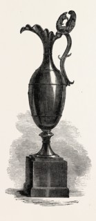 BLACK MARBLE VASE, BY MR. TURNER, BUXTON, 1851 engraving