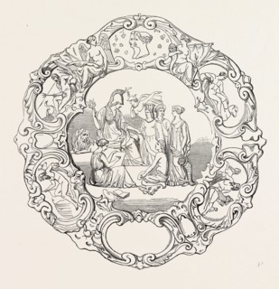 SILVER DISH, BY ANGELL, STRAND, 1851 engraving