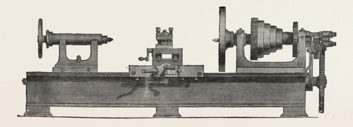 PARR, CURTIS, AND MANDELEY'S LATHE, 1851 engraving