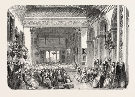 MATINEE MUSICALE AT STAFFORD HOUSE, LANCASTER HOUSE, LONDON, UK, 1851 engraving