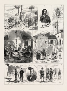 THE CIVIL WAR IN SPAIN: 1. Advanced Guard of Carlists in the Mountains of Montseny. 2. General