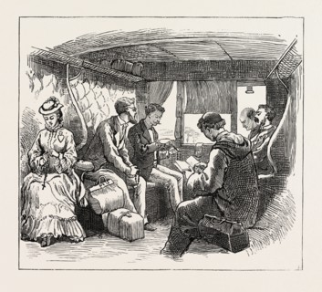 ON THE WAY TO PARAY-LE-MONIAL, FRANCE: THE SERVICE OF THE ROSARY, 1873 engraving