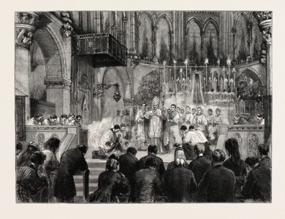 THE ENGLISH PILGRIMAGE TO PARAY-LE-MONIAL,FRANCE: THE BENEDICTION AT THE PRO-CATHEDRAL, SOUTH