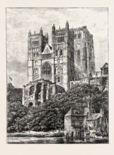 DURHAM CATHEDRAL, UK, 1873 engraving