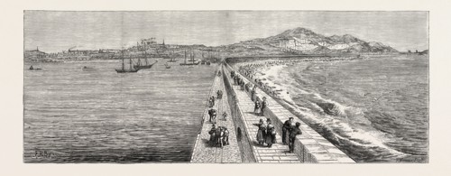 INAUGURATION OF THE HOLYHEAD BREAKWATER AND HARBOUR OF REFUGE BY H.R.H. THE PRINCE OF WALES: VIEW