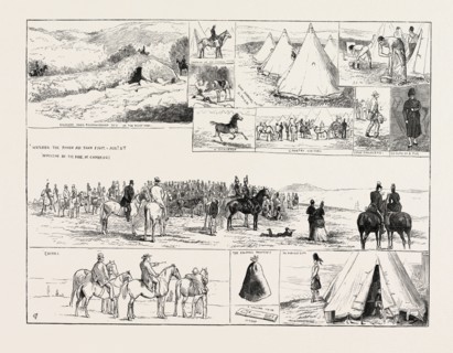 THE AUTUMN MANOEUVRES AT DARTMOOR, UK, 1873 engraving
