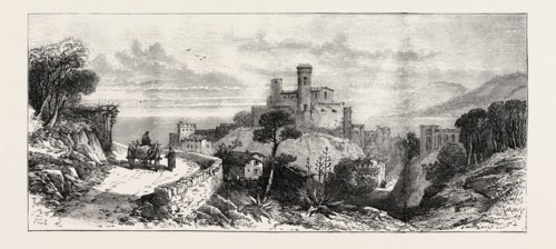 THE SENTENCE ON MARSHAL BAZAINE: CANNES, WHERE MARSHAL BAZAINE'S FAMILY WILL RESIDE, 1873 engraving