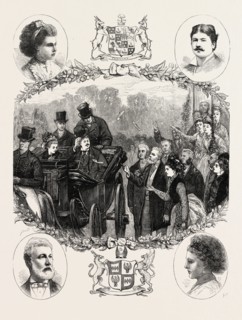 THE DUKE OF HAMILTON'S WEDDING AT KIMBOLTON CASTLE: AFTER BREAKFAST, DEPARTURE OF THE BRIDE AND