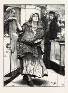 THE ASHANTEE WAR: GOOD BYE A. SKETCH AT THE RAILWAY STATION, ANGLO ASHANTI WAR, GHANA, 1873