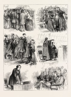 MR. DISRAELI'S VISIT TO GLASGOW: 1. The Crowd outside the Kibble Palace. 2. Embryo Divines amusing