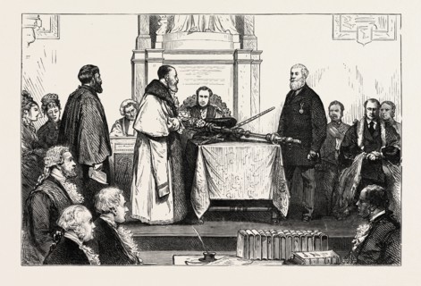 PRESENTATION OF THE FREEDOM OF THE CITY TO SIR ALBERT D. SASSOON, K.S.I.: THE CEREMONY AT THE